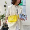 Märke handväskor kvinnor PVC Clear Shoulder Crossbody Bag Sac A Main Ladies Transparent Messenger 2021 Kvinna Kopplingsväskor