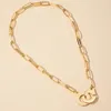 Colares pendentes 2021 Ins Gold Chain Handcuff minimalismo