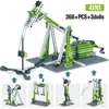 Stad Technicai Deas Engineering Crane Science Gear Building Blocks Creator Mechanical Liften Driller DIY Bricks Speelgoed voor kinderen X0902