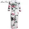 Fashion Designer dress Summer Women's Dress Square Collar Rose Floral-Print Slim Package buttocks Sexy Mesh Dresses 210524