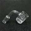 Fumer 100% réel Quartz Banger 9045 degrés plate-forme pétrolière dab rigs Domeless club clou 14mm mâle Bangers capiteux bong dabber cristal