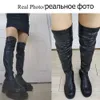 Ribetini Brand Fashion Designer Women Lår High Boots Platform Chunky Heel Casual Leisure Punk Street Over The Knee Boots 211009