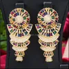 Boucles d'oreilles collier ensembles de bijoux magnifique luxe à la mode mariage grand pendentif scintillant haute qualité cubique zircon accessoires livraison directe 2021 K