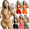 Dames Sexy Knoopt Tank Leotard Bodysuit Tops Base Layer Cami Shirts Bodycon Jumpsuit Onesie Romper Size (S-2XL)