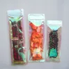 Återförsäljbar Mylar Väskor Holografisk Färg Flera storlek Luktsäker Clear Zip Lock Food Candy Storage Packing Bag