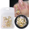 3D Hollow Metal Pearl Mieszane Nail Decoration Christmas Snow Cienkie stopy Nails Naklejki Patch