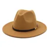 2021 quatro estações chapéus fedora para mulheres moda plana aba larga lã feltro jazz chapéus para homens limão verde goth topo vintage casamento hat1995