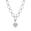 Pendentif Colliers Luxueux Collier de coeur plaqué or pour femmes Rose Silvery Couleur Big Round Creux Chaînes 2021