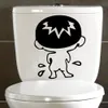 Toilet Stickers Home Decoration Wall Sticker Vinyl Waterproof Wall Decals Cartoon Decor Mural