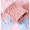 패션 캐시미어 스웨터 어린이 봄 가을 니트 카디건 십대 V 넥 기하학적 겉옷 코트 유아 옷 12Y 210622