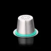 24PCS Nespresso Coffee Pods Stainless Steel Refillable Capsulas Nesspreso Reusable Filter Cup DIY Maker Tools 210607