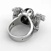 Men's Stainless Steel Punk Bearded Skull Ring Motorcycle Biker Band Rings276O