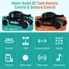 2.4G RC Car Toy 4WD Water Bomb Tank Toys Shooting Competitive Gesture Controlled Tank Remote Control Drift Cars Kids Boy Gift