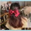 Bijoux de cheveux bijouxpinces à cheveux Barrettes mode gros nœud épingle à cheveux Barrette rose pince corde femmes filles Bb Hairgrip coréen surdimensionné Floral Ae