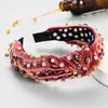 Proly New Fashion Rhinestone Akcesoria Do Włosów Centrum Knot Luksusowy Barokowy Hairband Top Quality Headwear Dorosłych Opaska X0722