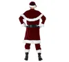 M-XXXL traje de Natal de luxo Papai Noel para adultos roupas vermelhas divertimento em seu vestido de festa de natal
