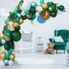 120 stks safari jungle thema feestartikelen ballon boog kit decoraties groen gouden ballonnen baby shower verjaardagsfeestje DIY DCOR 210626