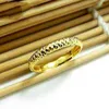 18k Soild Gold Ring For Women Girl Star Shining Band Real Rose Lucky Carved US Size 7 &8 Gift Jewelry 211217