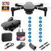 Dropship S70 Pro vouwdrones UAV Aerial High Definition 4K dubbele camera vier as afstandsbediening vliegtuig mini E58 drone