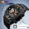 Skmei Mode Zifferblatt Outdoor Sport Uhren Männer Elektronische Quarz Digital Uhr 50m Wasserdichte Armbanduhren Relogio Masculino 1228 Q0524