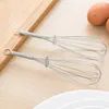 Kitchen Egg Whisk Tools Stainless Steel Handle Cream Milk Eggs Stirrer Mini Beater Tool Kitchens Baking Stirring Supplies BH5506 WLY