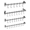 Wall Mounted Utensil Rack Stainless Steel Hanging Kitchen Rail With 6/8/10 Hooks Mar-15 & Rails