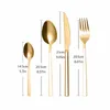 Ensembles de vaisselle 24pcs Gold Set en acier inoxydable Couverte de fourchette de fourchette de cuisine
