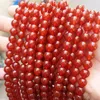 Perles rondes de 14 mm, 16 mm, 18 mm, pierres d'agate rouge, produits semi-finis, pierre précieuse de sardonyx 7A pour bricolage, bracelet de perles, collier, fabrication de bijoux, fabricants d'accessoires