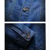 Giacche da uomo 2022 uomini maschile in denim azzurro jean streetwear cappotti casual cotone outwear slim 5xl