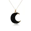 S2070 Fashion Jewelry Moon Pendant Necklace Resin Moons Sweater Necklaces