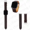 Uhrenarmband Mode Geschenk Uhrenarmbänder Armband für iwatch 7 2 3 4 5 6 Serie 38 mm 44 mm 41 mm 45 mm Bänder Ledergürtel Armband Armband Streifen Armband Braun Luxus Damen Herren