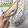 Fresh Cosmetic Bag Floral Travel Toiletry Bag Cotton Fabric Large Cosmetic Pouch Organizer Necesserie Beauty Brush Storage 210729