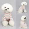 Vêtements pour chiens automne et hiver coton arc-en-ciel pour animaux de compagnie chat petits chiens Teddy Schnauzer pull 4 couleurs