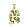 Hip Hop 18K Gold Plated Micro Zircon Jesus Head Necklace Men's Women's Fashion Bling Jewelry Gift