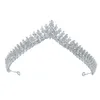 Tiaras en Crown Hadiyana Prachtige Shiney Zirconia Bruid Bruiloft Hoofdband Party Dames Haaraccessoires BC6026 Corona Princesa X0625