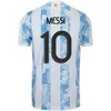 Argentyna Maradona Messi Soccer Jerseys 2021 22 Home Away Kun Aguero di Maria Lo Celso Martinez Correa Koszulka Piłka nożna Zestaw Rozmiar S-4XL