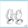 Charm JewelryFactoryBwae Yingbaida oorbellen geometrische S925 Sier Simple zeshoekgolfpunt vrouwelijke sieraden drop levering 2021 4x8xz