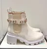 Femmes Chunky Talon Travail outillage Fashion Western Crystal Crystal Desert Rain Boots Winter Snow Ankle Martin Bottes