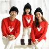 Kerstmiskleding Familie matching 100% katoen T-shirt Moeder Vader Baby Outfits CE120 211229