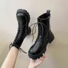 WHNB Oryginalne krowy Skórzane Buty Ladies 2021 New Winter Women's Boots Round Toe Grube Heel Platform Buty Botki dla kobiet H1115