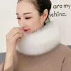 Zima Faux Rabbit Fur Protect Cervical kręgosłupa Ciepły Szalik Koreański Kobiety Zagęścić Pluszowe Kolarstwo Neck Guard Fałszywy Kołnierz Snood Q17 H0923