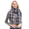 Wholele Custom Fashion Herbst Winter Weiche Polyter Schal Ladi Scarv Schals Stilvolle Warme Plaid Quaste Schal Für Frauen