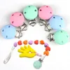 10 pezzi di clip ciuccio rotondo a tre fori, accessori clandestinali in silicone molare per bambini