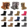 Designer Australia Uggs Damenstiefel Chestnut High Low Schwarz Grau Marineblau Luxus Knöchel Kurzstiefel Damen Schnee Winterschuhe