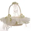 Luxury Wedding Decoration Centerpieces Bridal Basket Creative Lace Styles Bridesmaid Portable Flower Baskets With Rose Petal