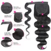 Onda del cuerpo Largo ondulado Wrap Around Clip en extensión de cabello de cola de caballo Remy brasileño 100% cabello humano Color natural cola de caballo resistente al calor