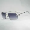 2023 Gafas de diseñador New Vintage Diamonds Gafas de sol de corte Hombres Oculos Sin montura Sombra Marco de metal Gafas transparentes para mujeres Accesorios Gafas al aire libre