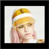 Visors Hats Caps Hoeden, Sjaals Handschoenen Mode Aeserijen Drop Levering 2021 Fasion Zomer PVC Sun Visor Party Casual Hat Clear Plastic Adult