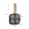 Fried Egg Pan Non-stick Four-hole Omelette Pancake Pot Cooking Tool Cooker Pans Flip Eggs Mold Kitchen Baking Accessories WLL751