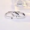 Sun Moon Par Ring Band Lover Justerbara ringar för kvinnor Män Engagemang Alla hjärtans dag Gift Fashion Jewelry Will och Sandy